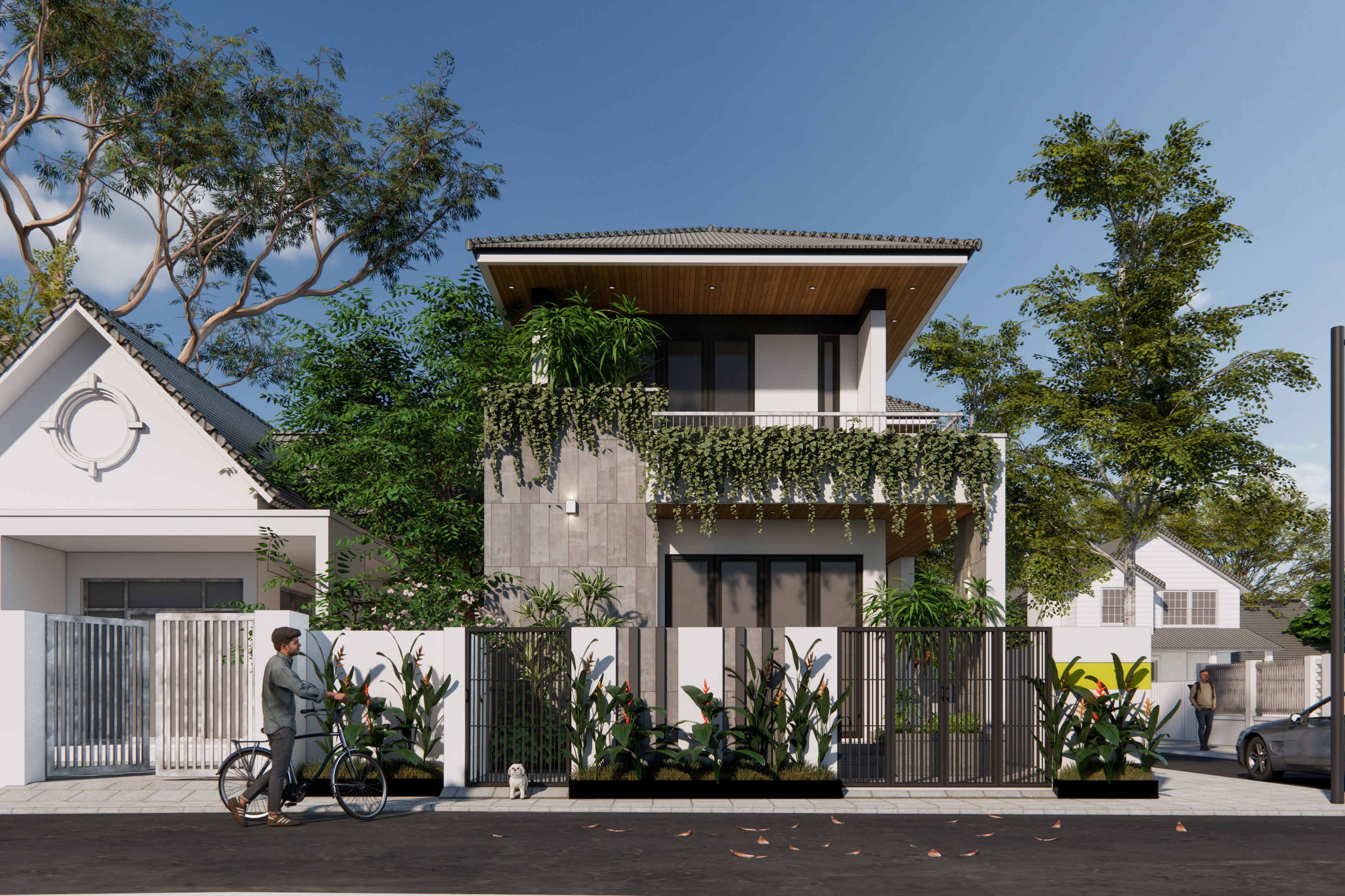 Thiết kế mặt tiền nhà phố Tân Phú