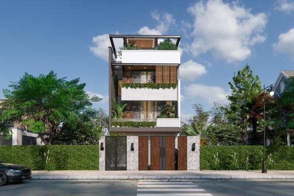 Thiết kế mặt tiền nhà phố Tân Phú