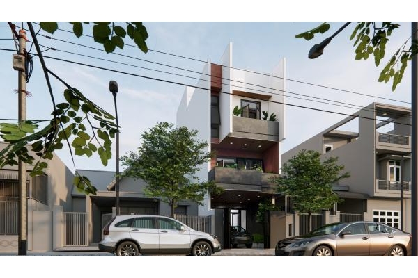 Thiết kế mặt tiền nhà phố Thuận An