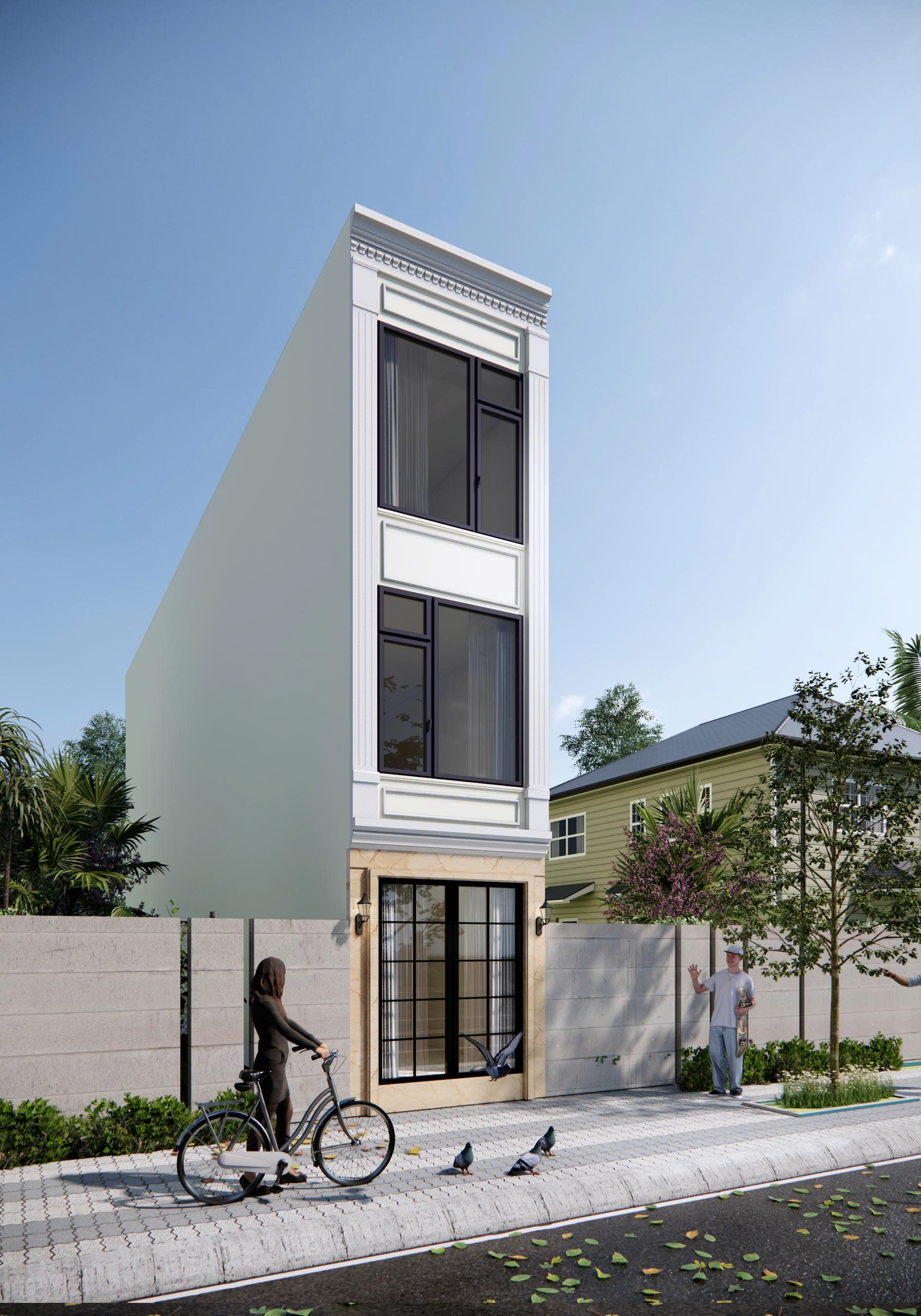 Thiết kế mặt tiền nhà phố Tân Bình