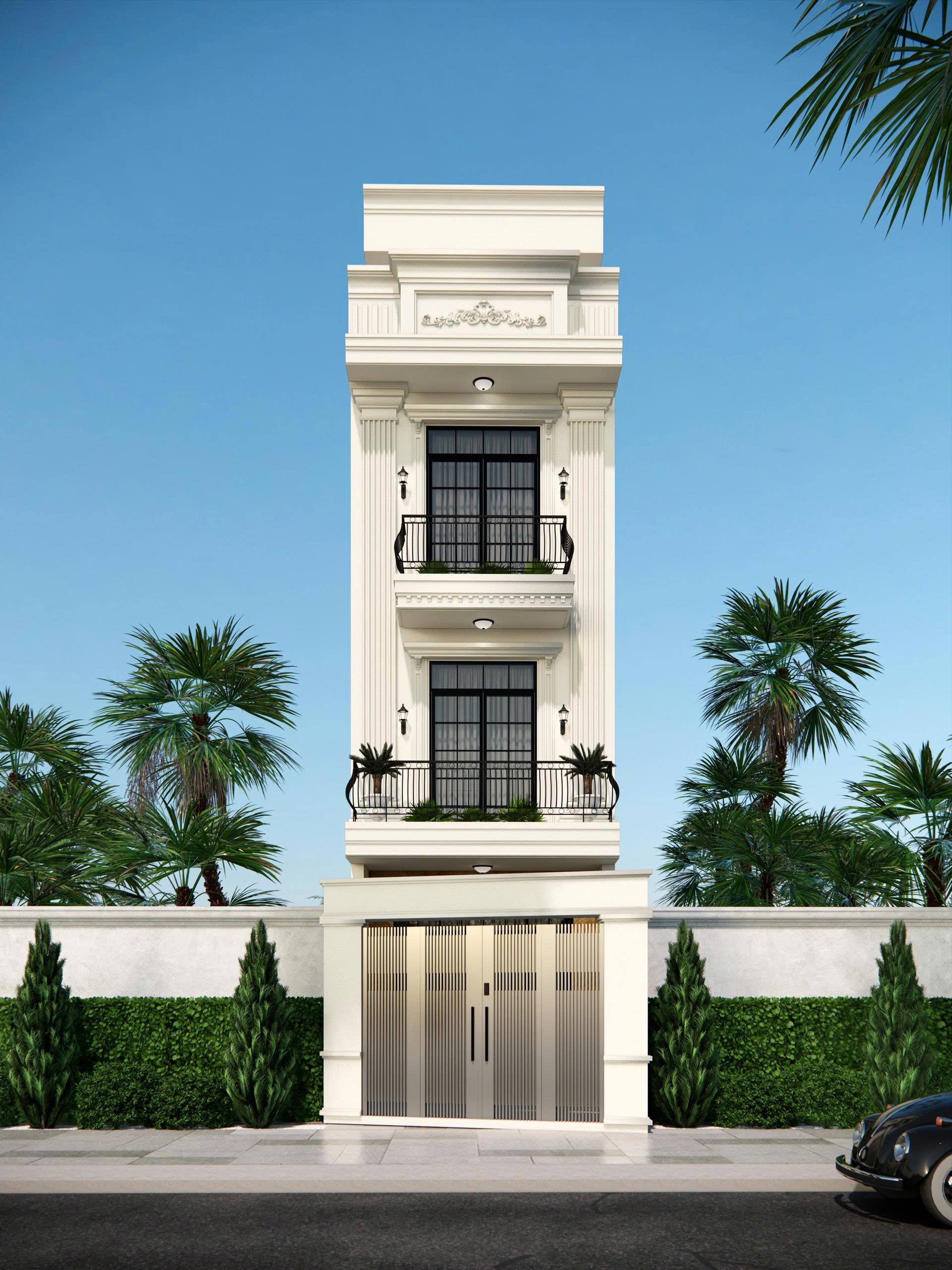 Thiết kế mặt tiền nhà phố Lái Thiêu