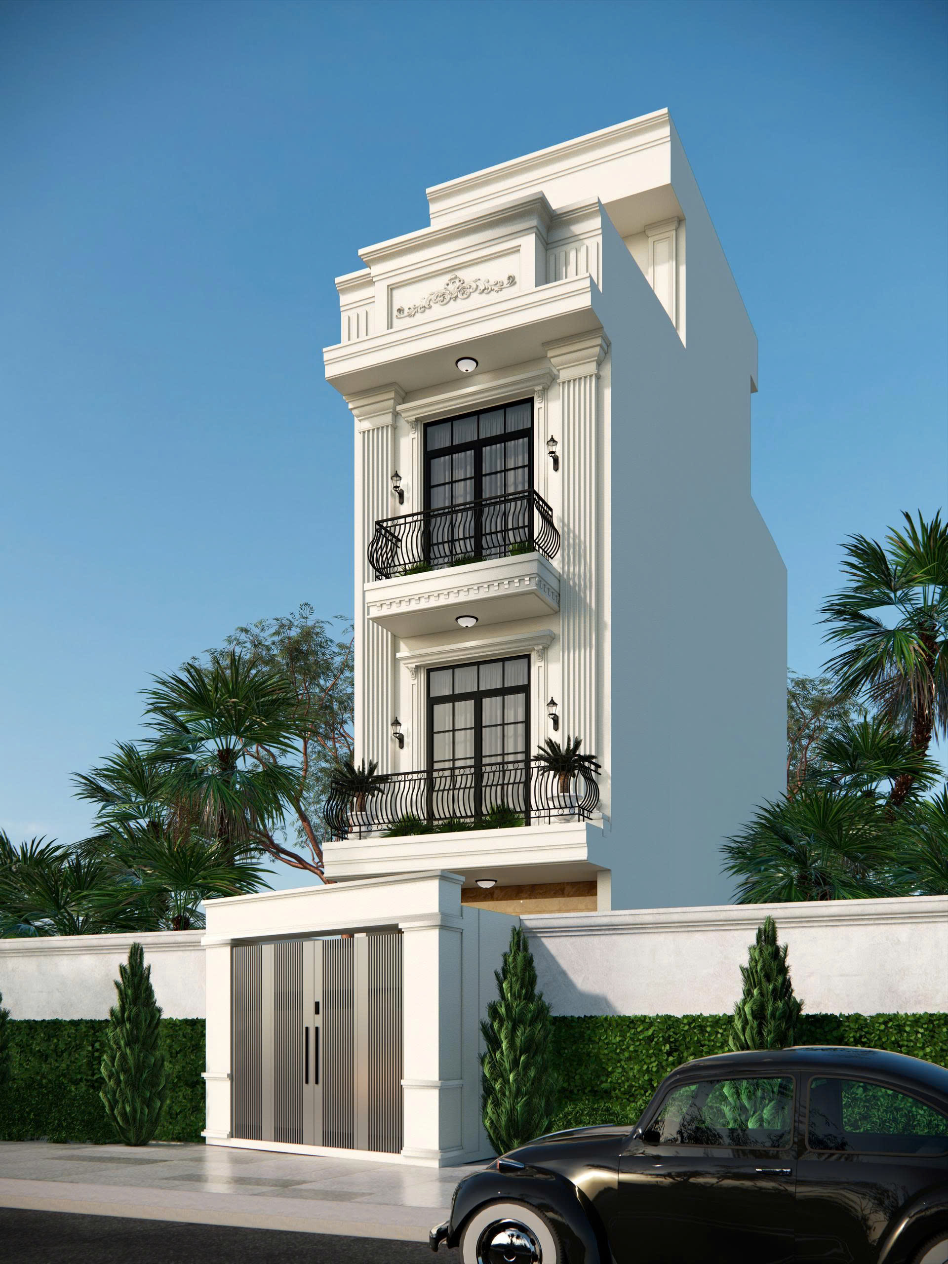 Thiết kế mặt tiền nhà phố Lái Thiêu