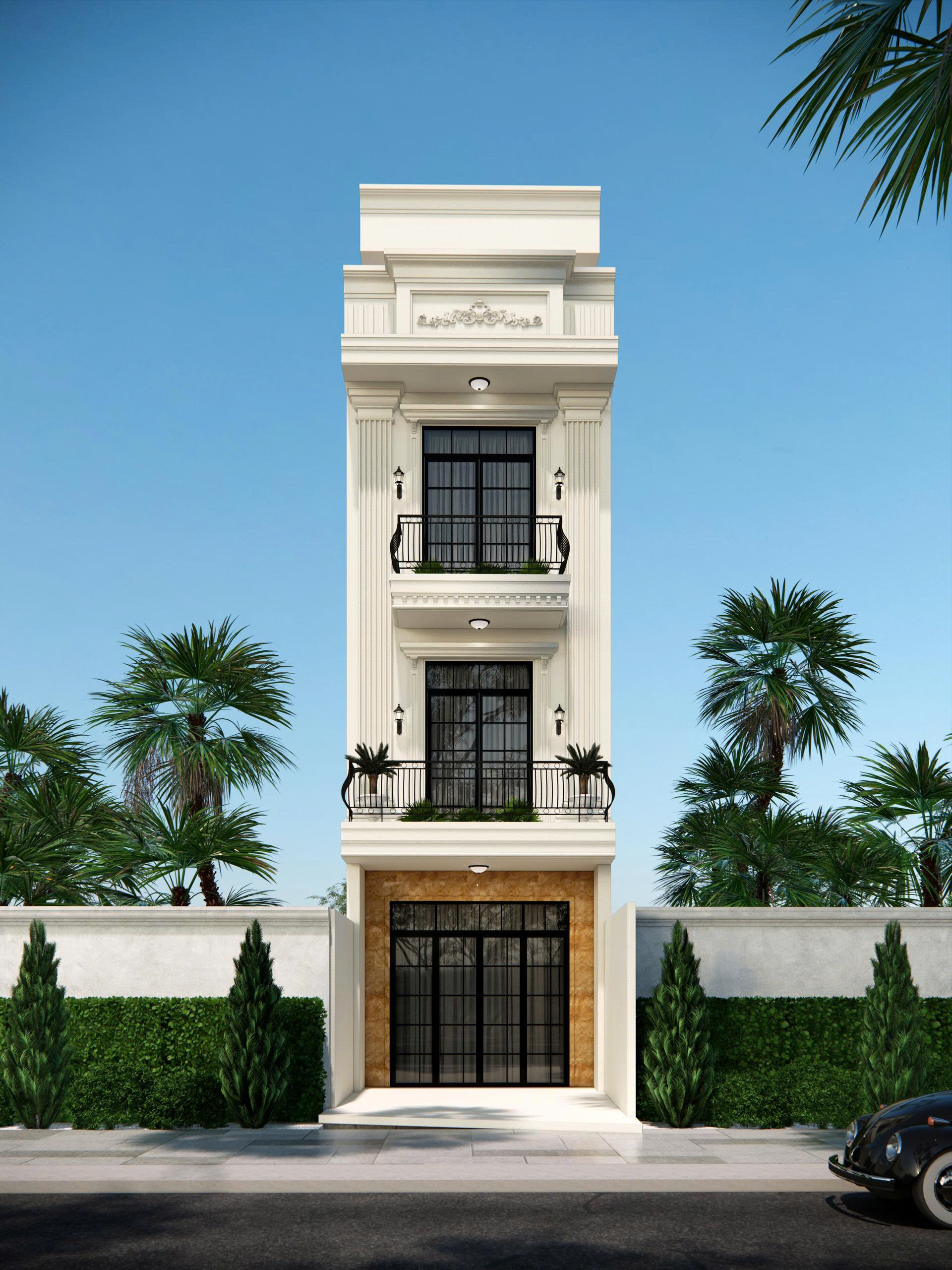 Thiết kế mặt tiền nhà phố Lái Thiêu