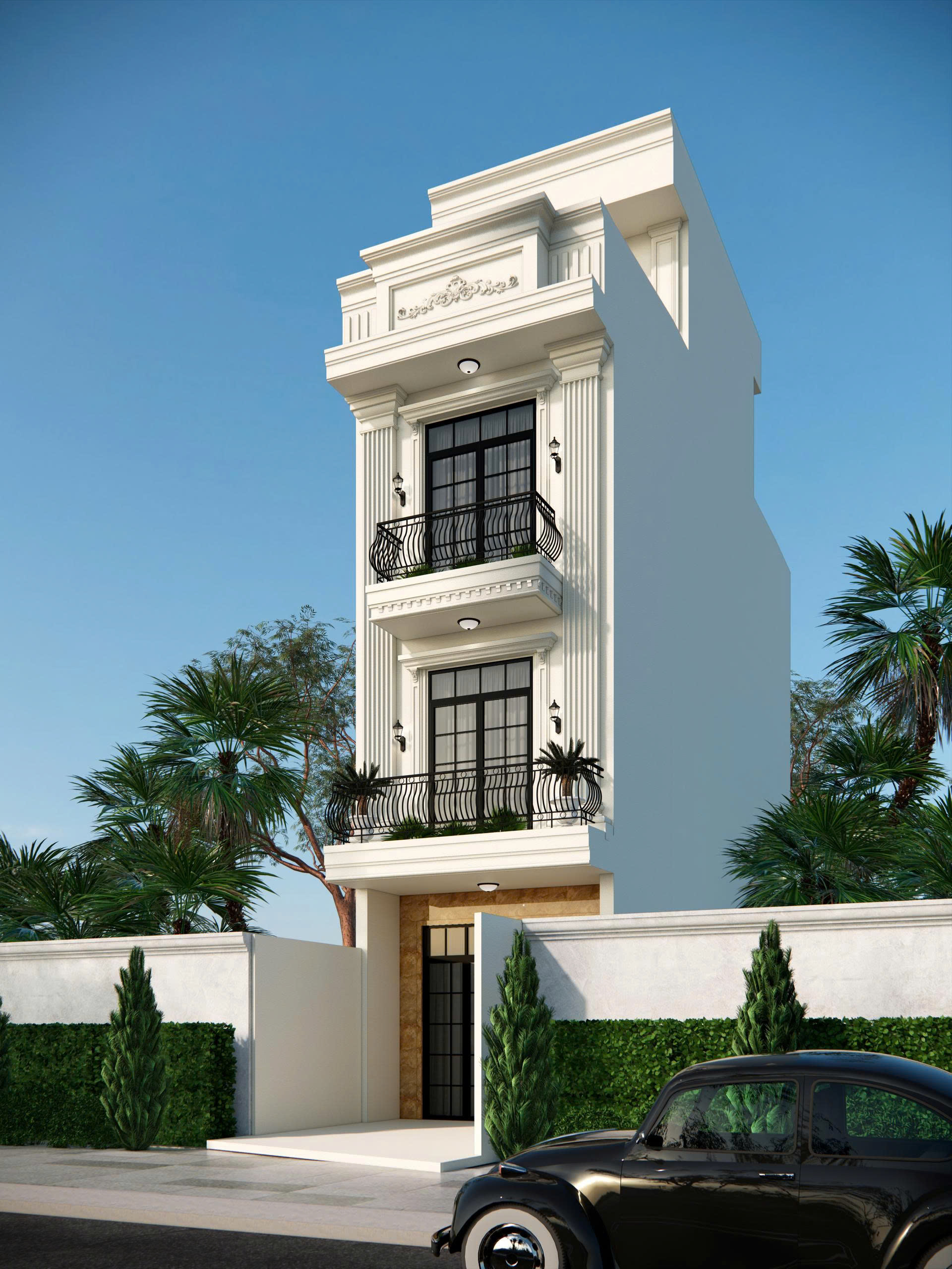 Thiết kế mặt tiền nhà phố Lái Thiêu