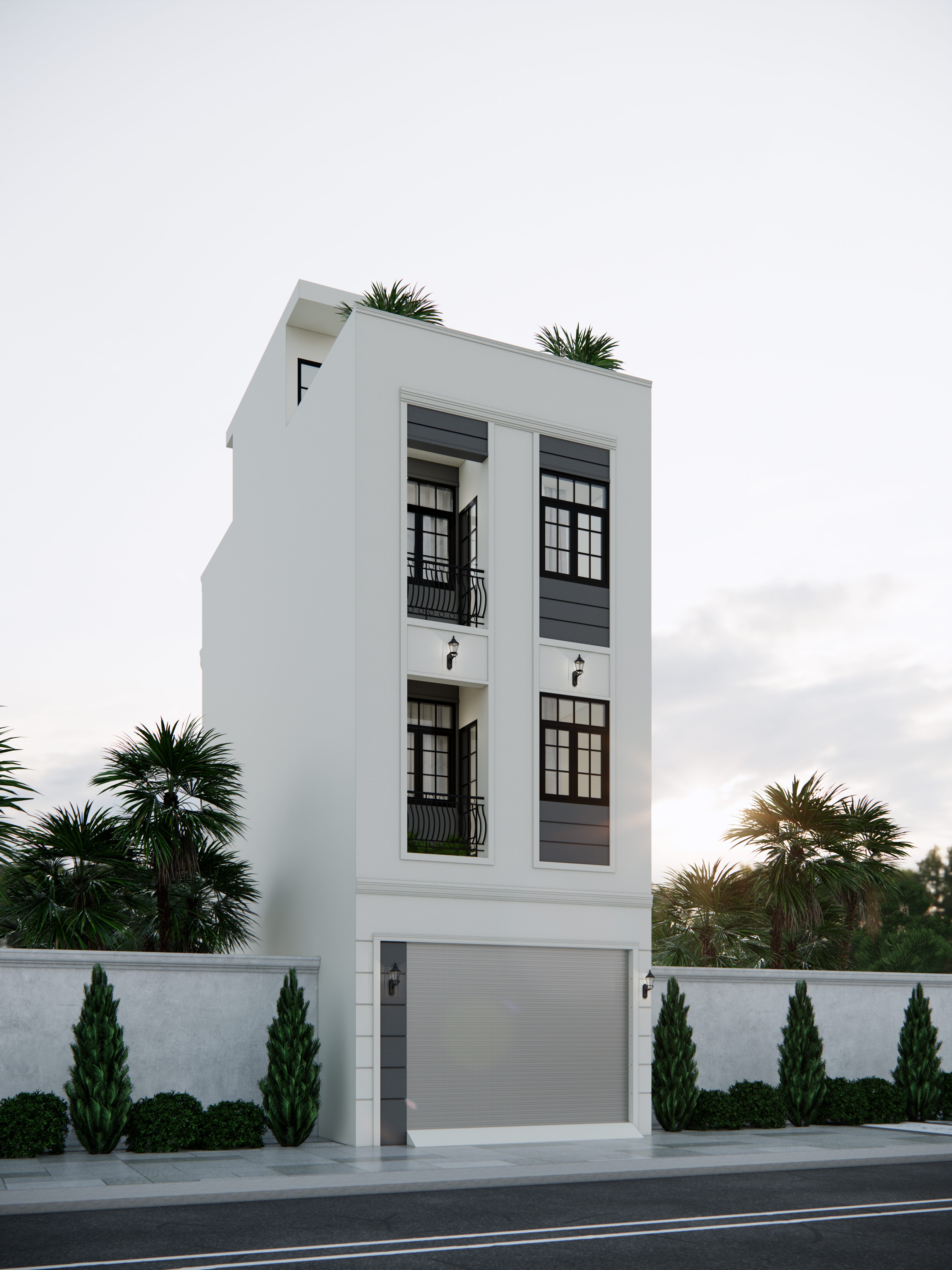 Thiết kế mặt tiền nhà phố Thủ Đức