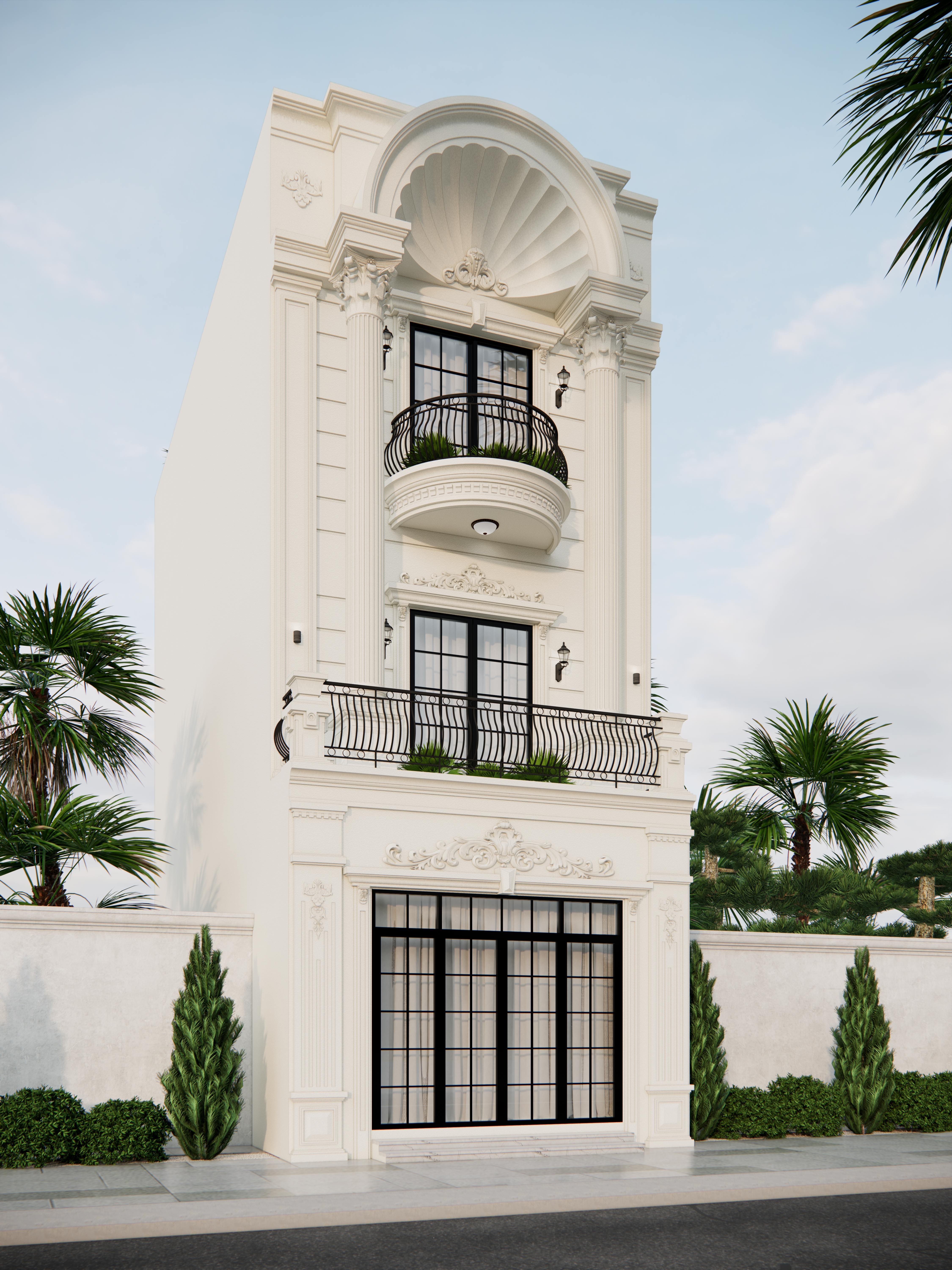 Thiết kế mặt tiền nhà phố Thủ Đức