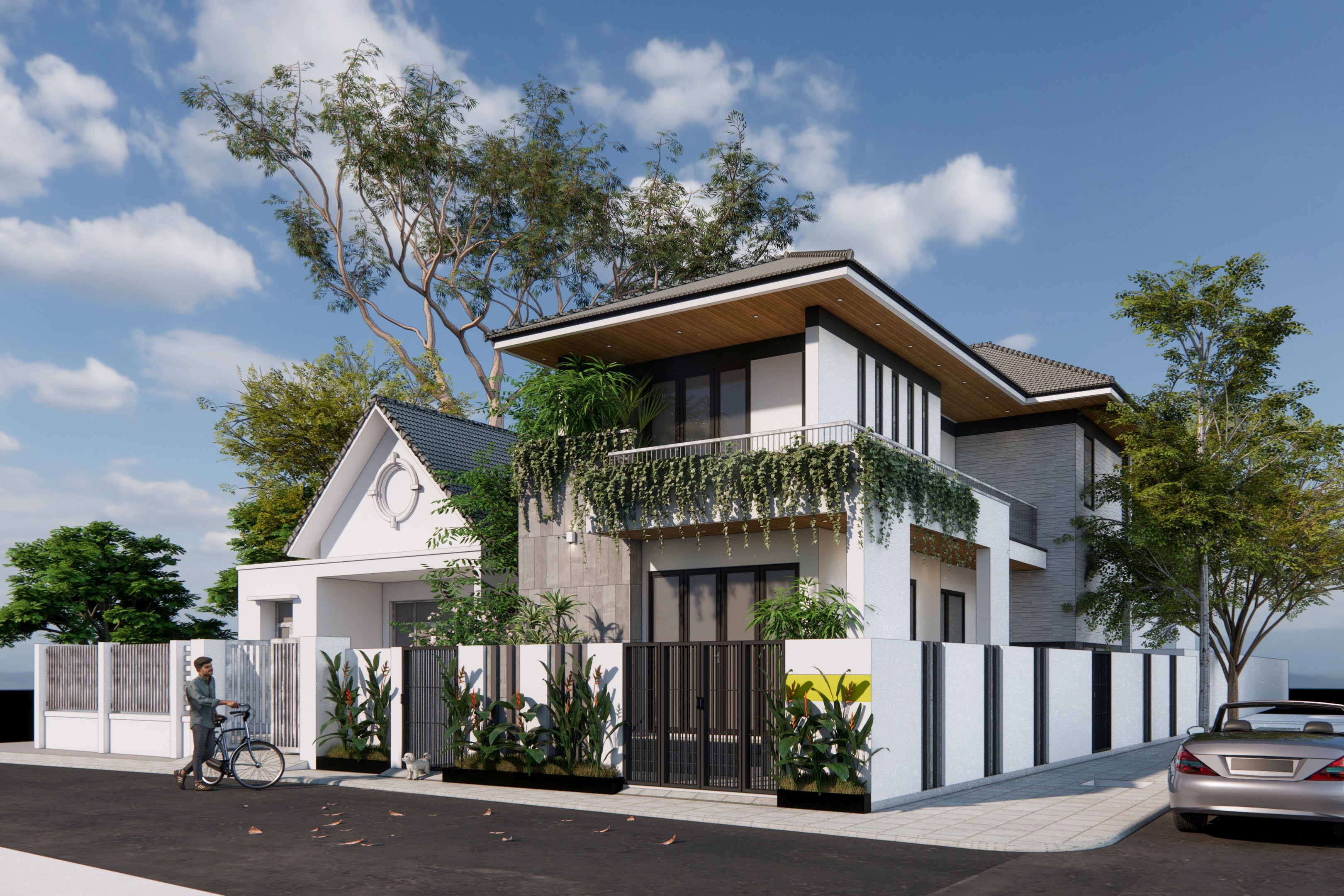 Thiết kế mặt tiền nhà phố Tân Phú