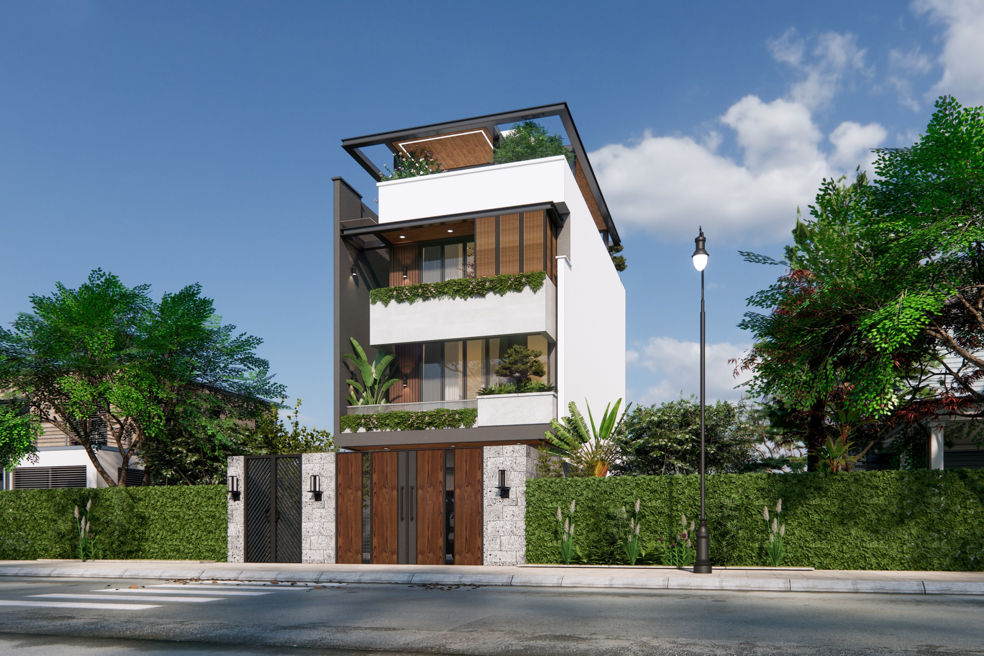 Thiết kế mặt tiền nhà phố Tân Phú