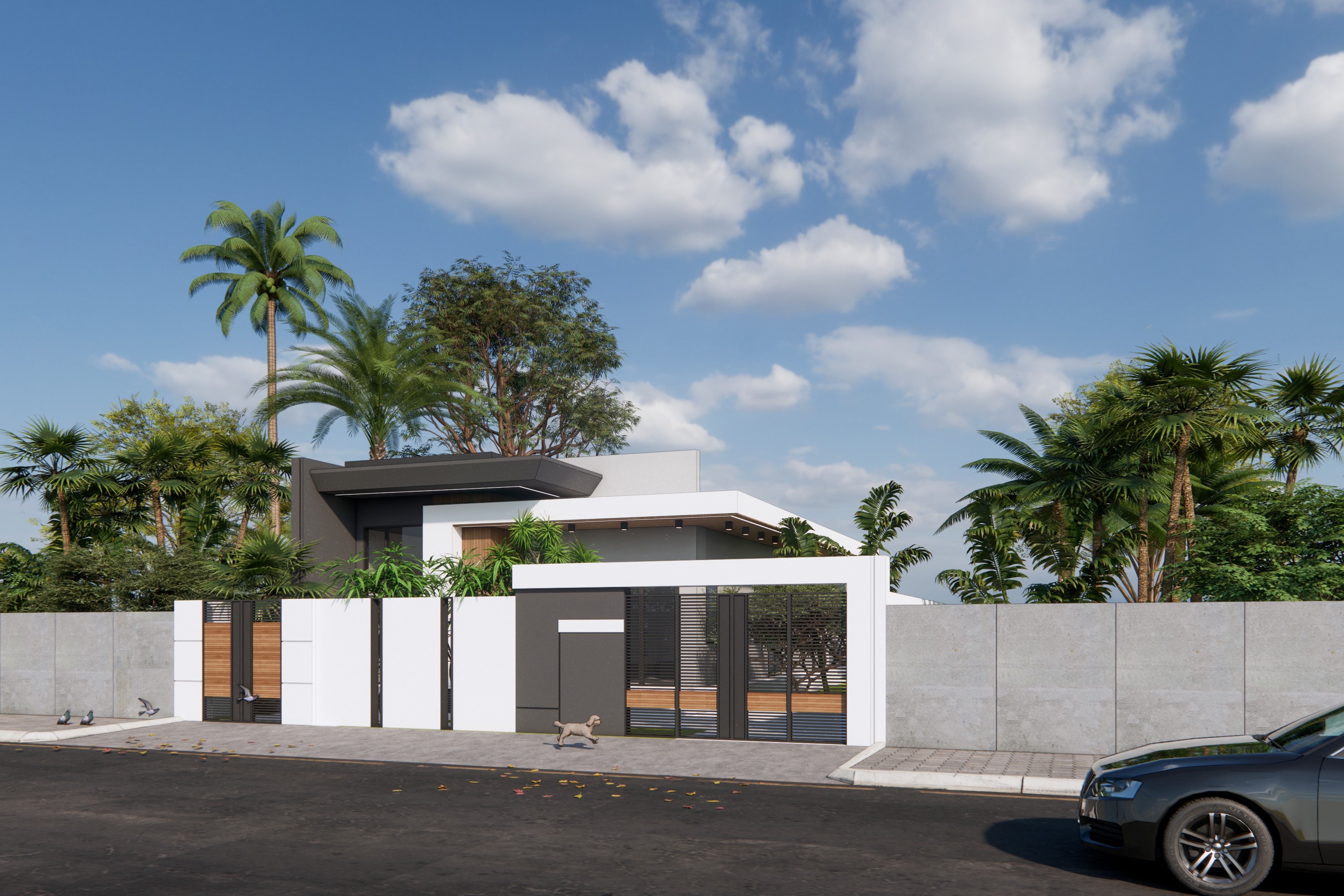 Thiết kế mặt tiền villa Thiết kế mặt tiền villa