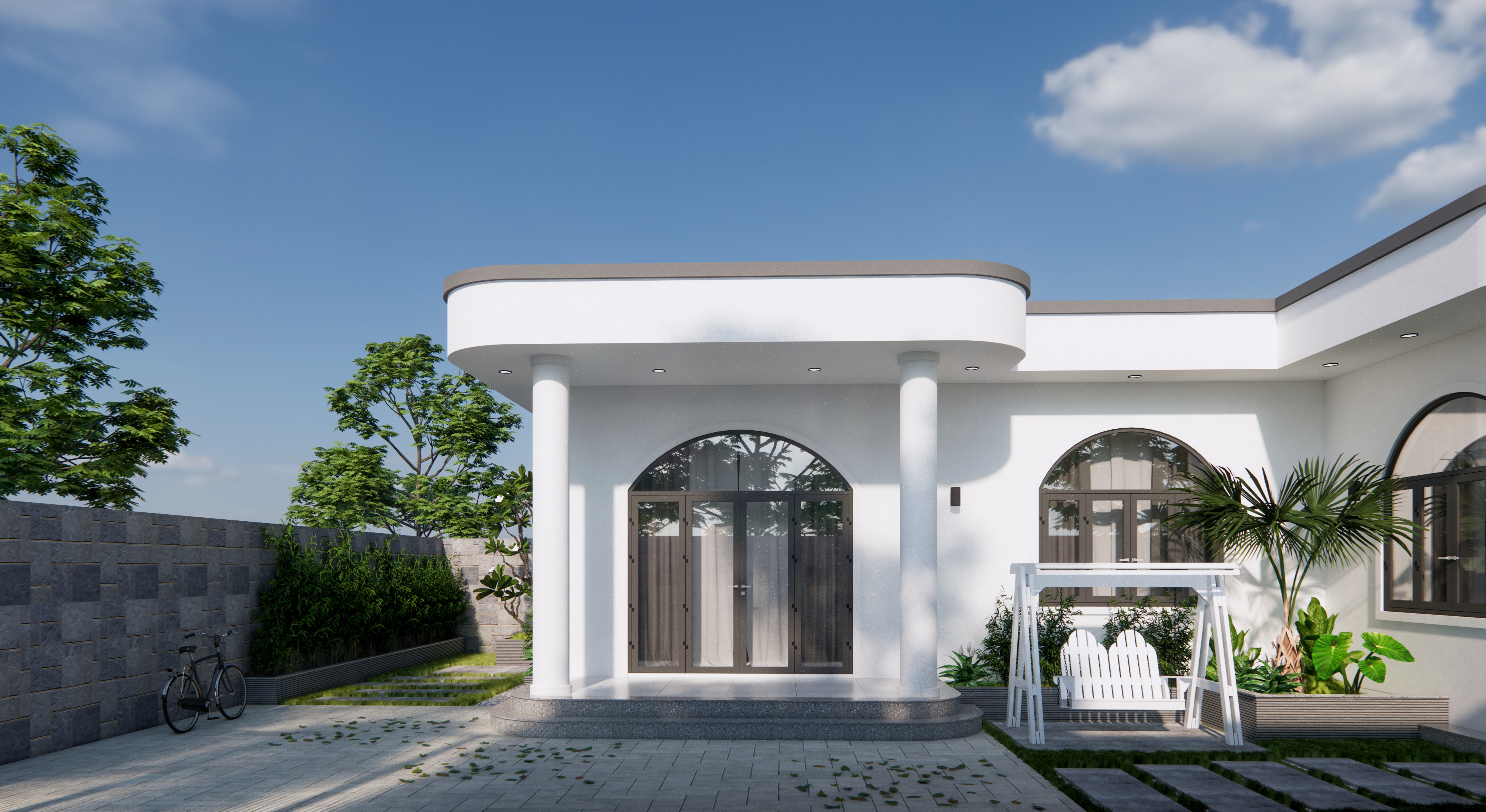 Thiết kế mặt tiền nhà cấp 4 Thiết kế mặt tiền nhà cấp 4