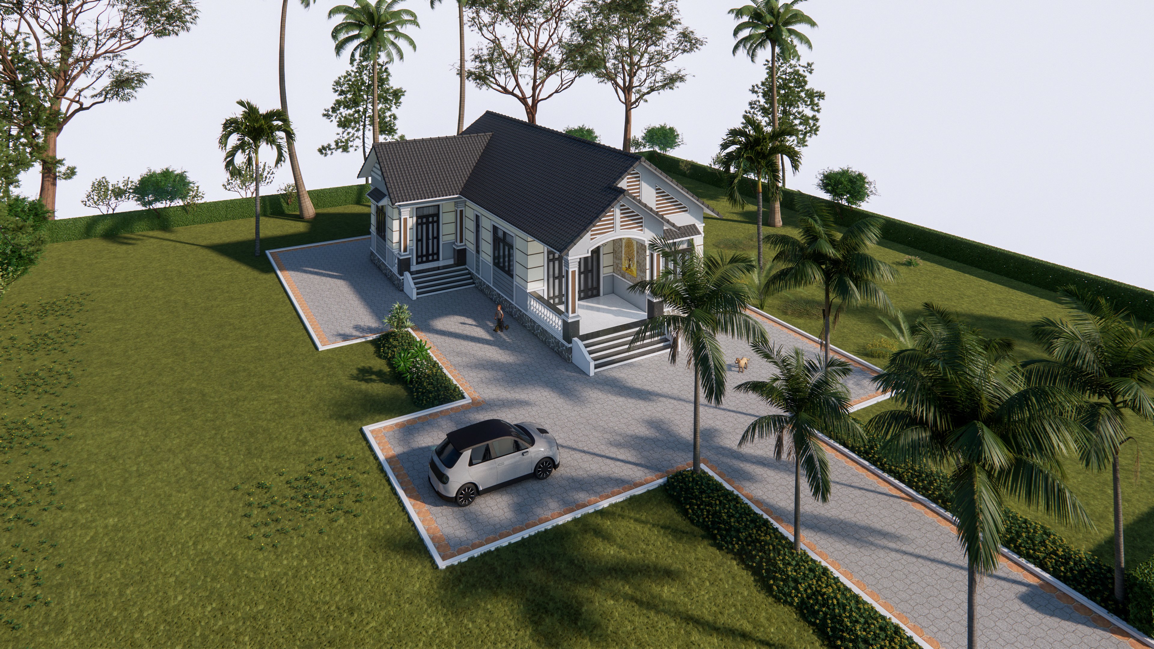 Thiết kế mặt tiền nhà cấp 4 Thiết kế mặt tiền nhà cấp 4