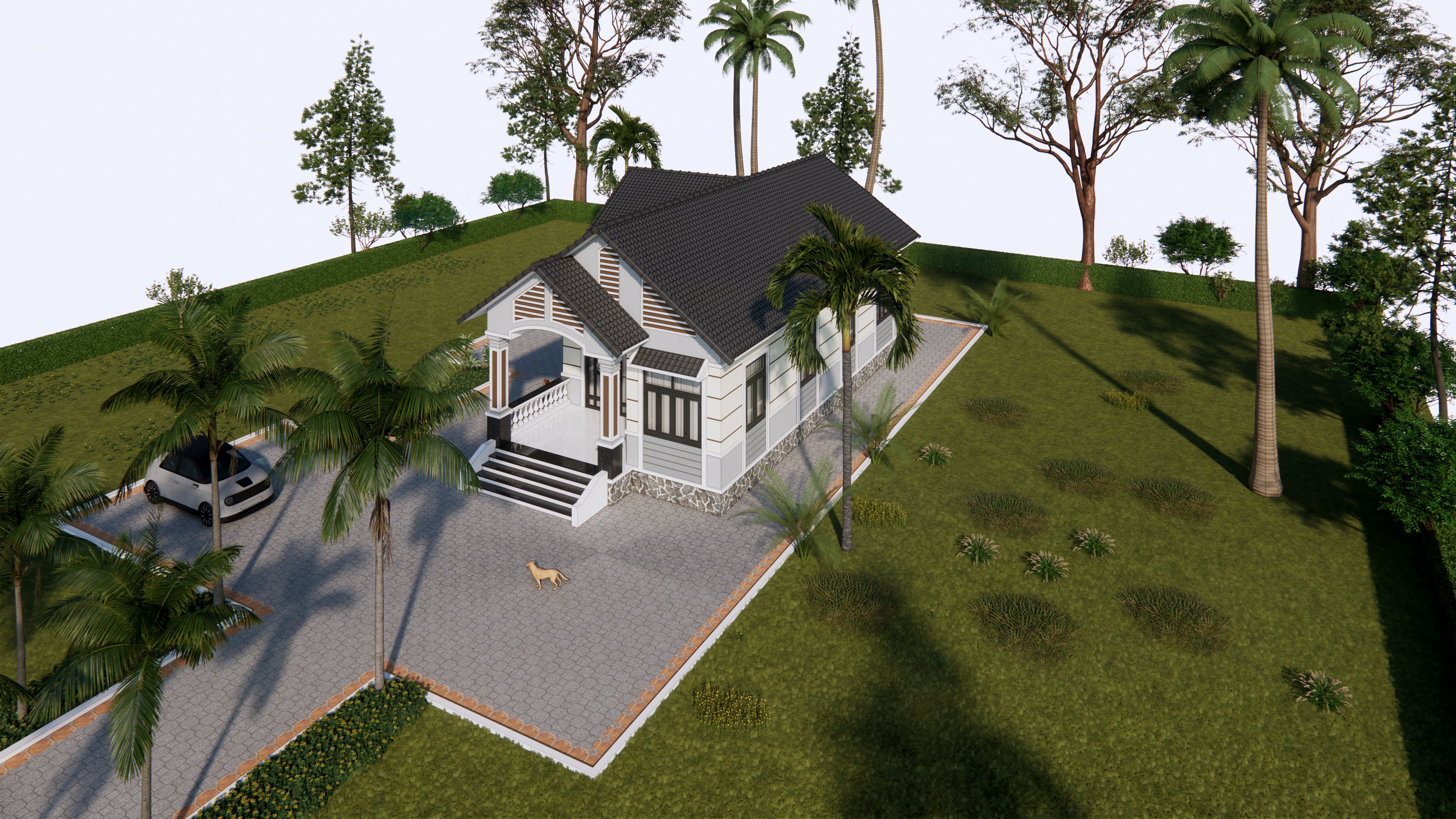 Thiết kế mặt tiền nhà cấp 4 Thiết kế mặt tiền nhà cấp 4