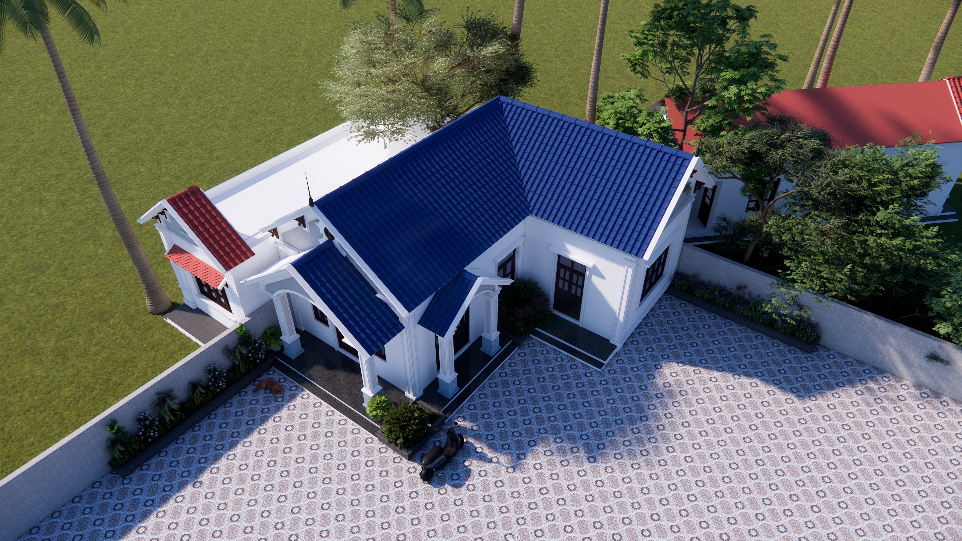 Thiết kế mặt tiền nhà cấp 4 Thiết kế mặt tiền nhà cấp 4