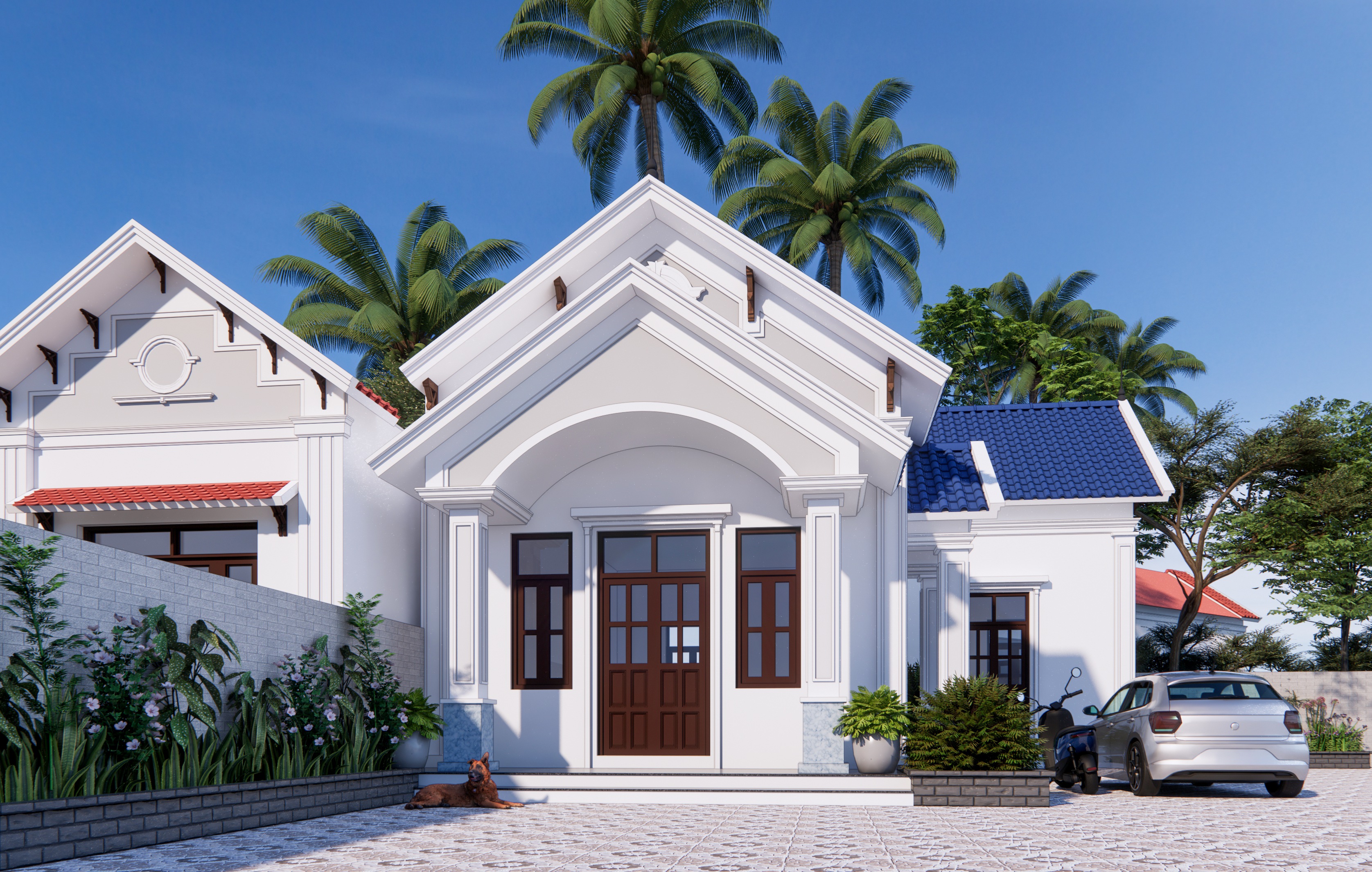 Thiết kế mặt tiền nhà cấp 4 Thiết kế mặt tiền nhà cấp 4