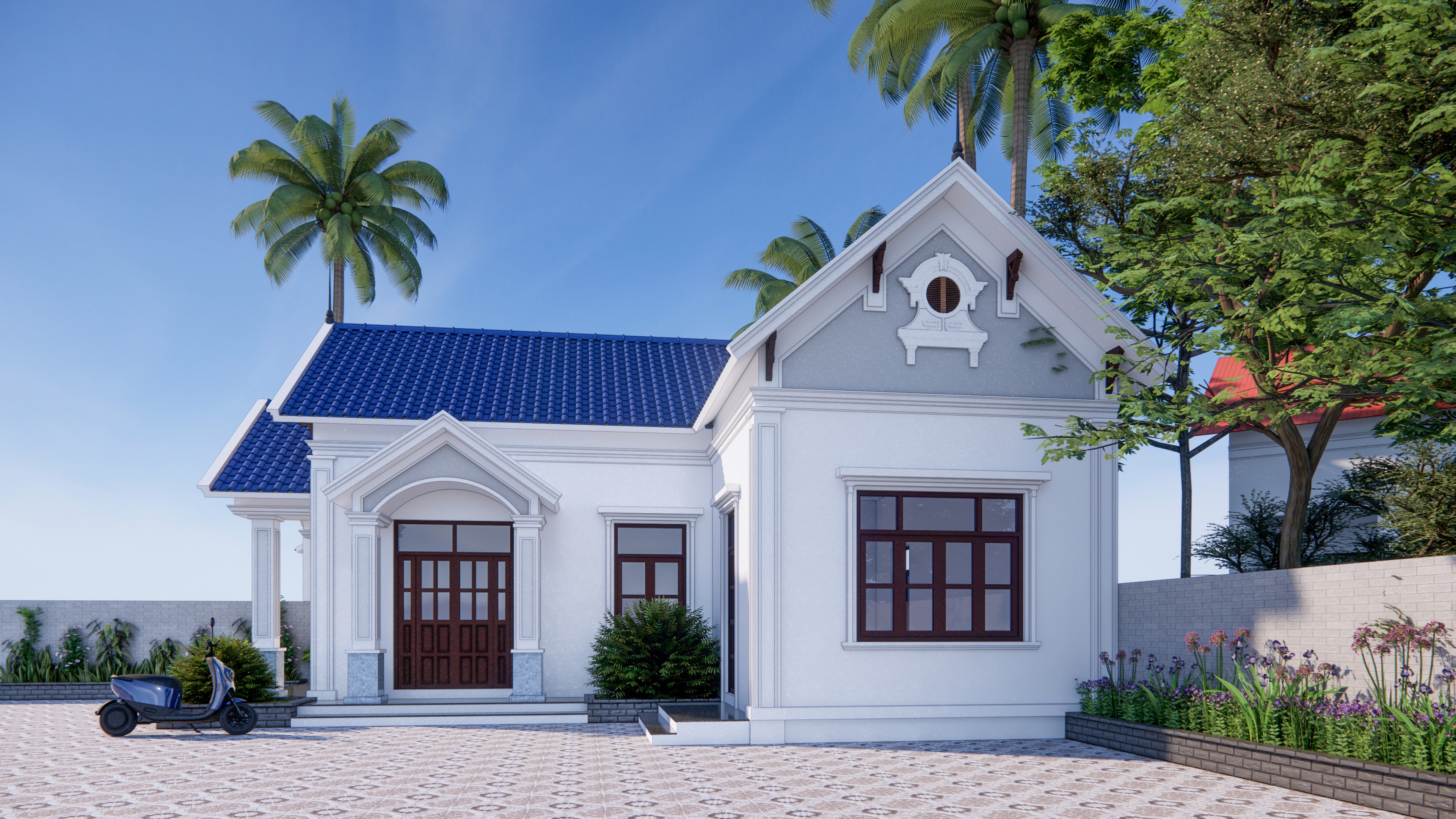 Thiết kế mặt tiền nhà cấp 4 Thiết kế mặt tiền nhà cấp 4