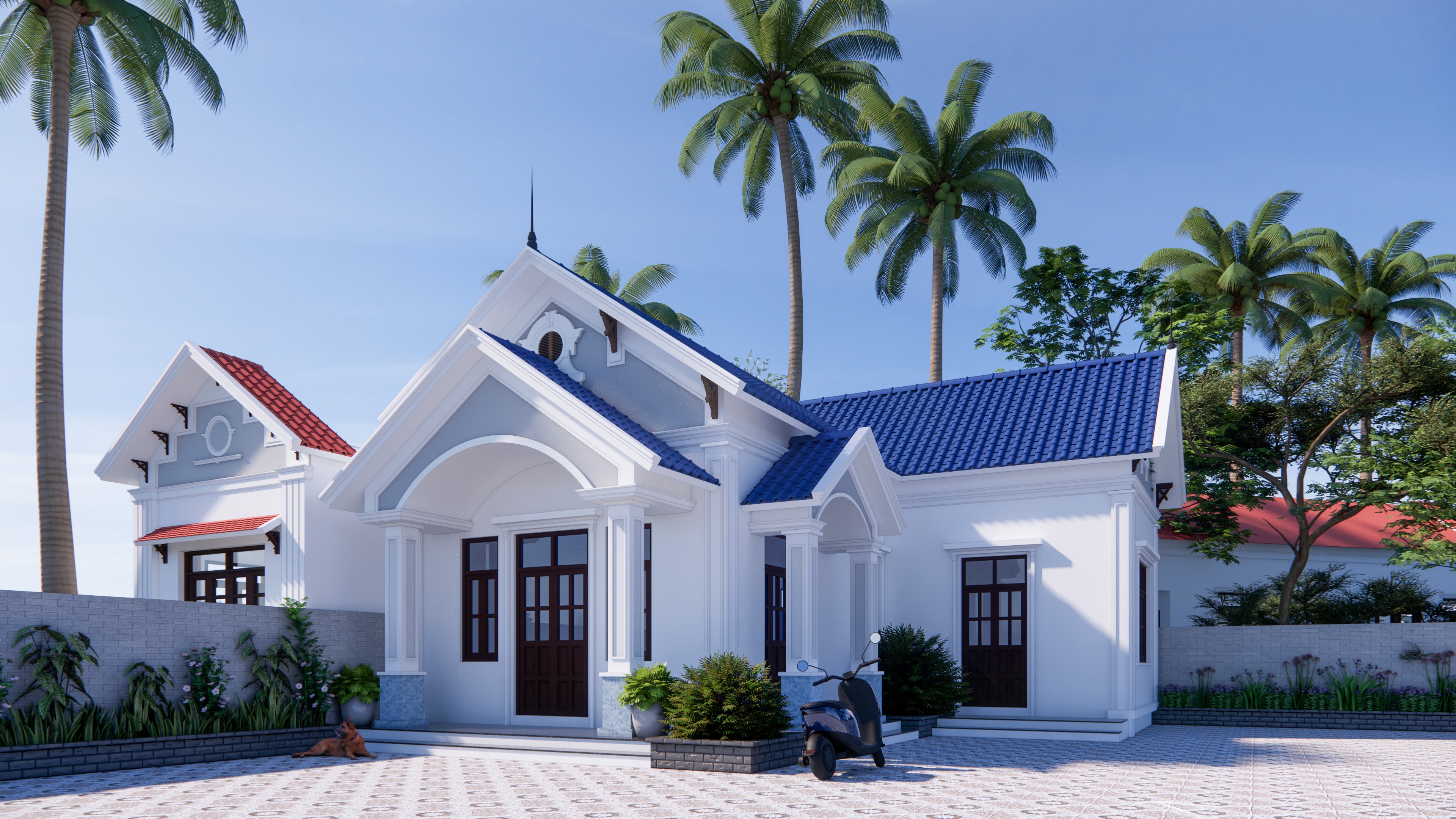 Thiết kế mặt tiền nhà cấp 4 Thiết kế mặt tiền nhà cấp 4