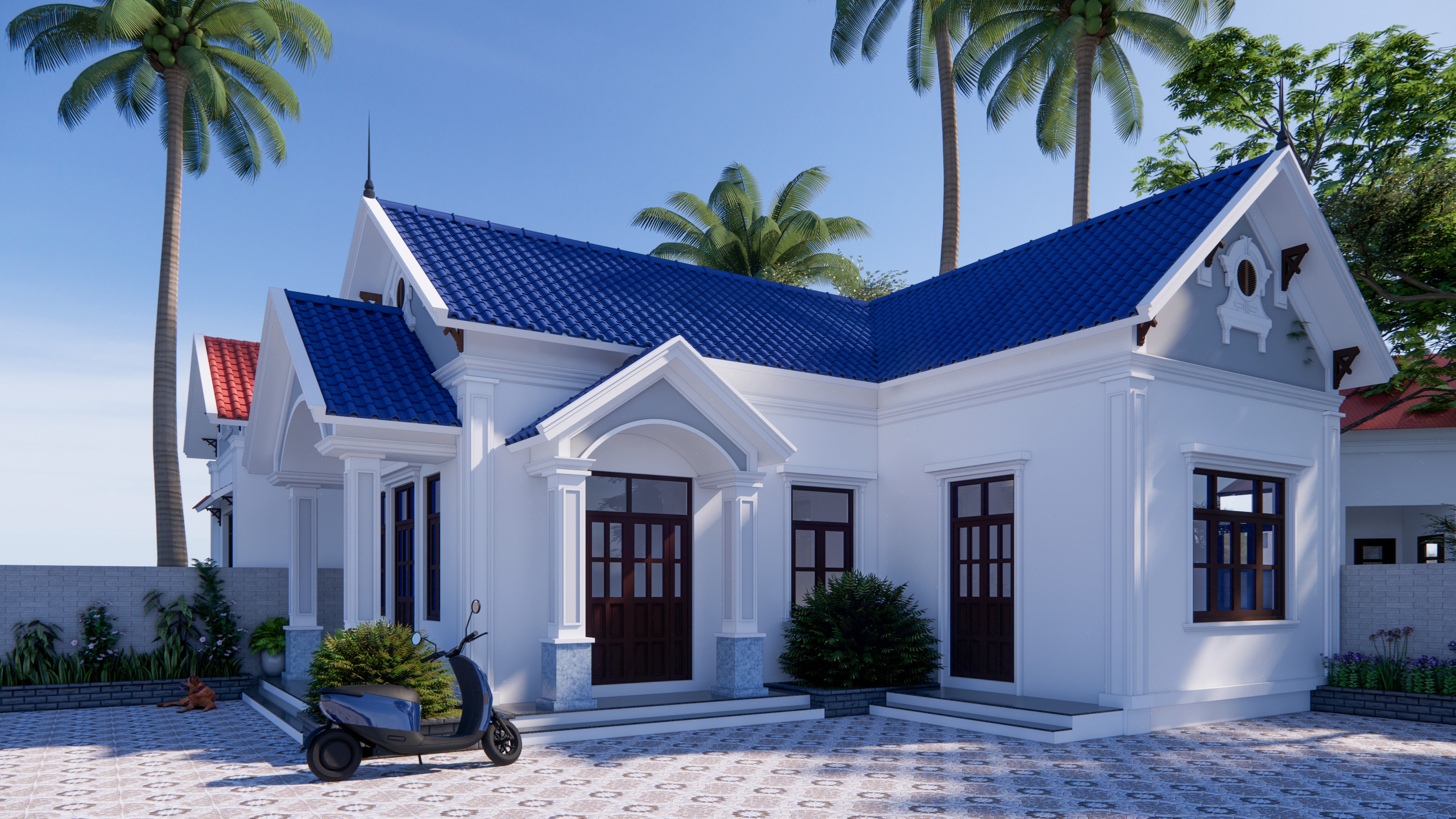 Thiết kế mặt tiền nhà cấp 4 Thiết kế mặt tiền nhà cấp 4