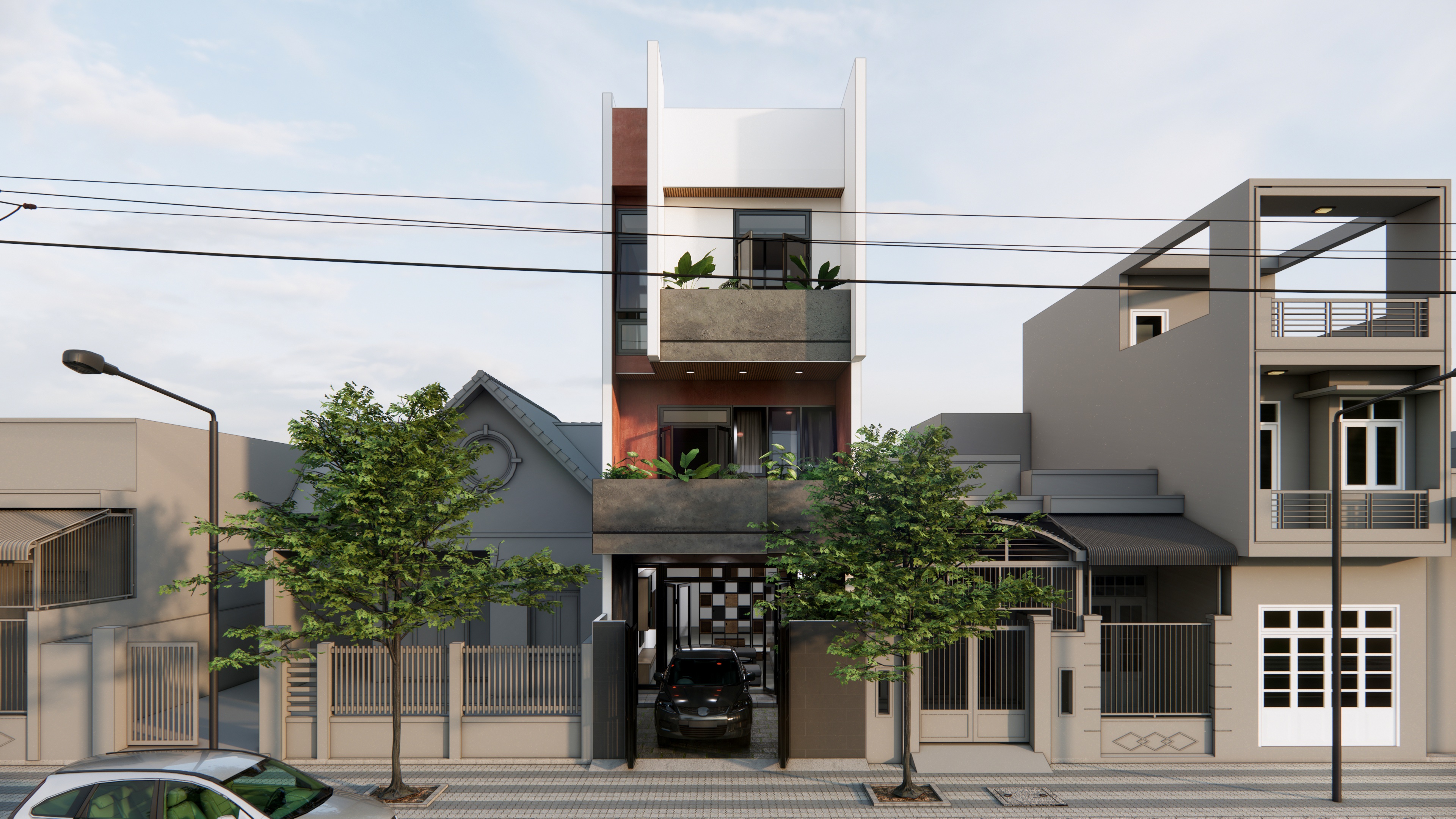 Thiết kế mặt tiền nhà phố Thuận An Thiết kế mặt tiền nhà phố Thuận An