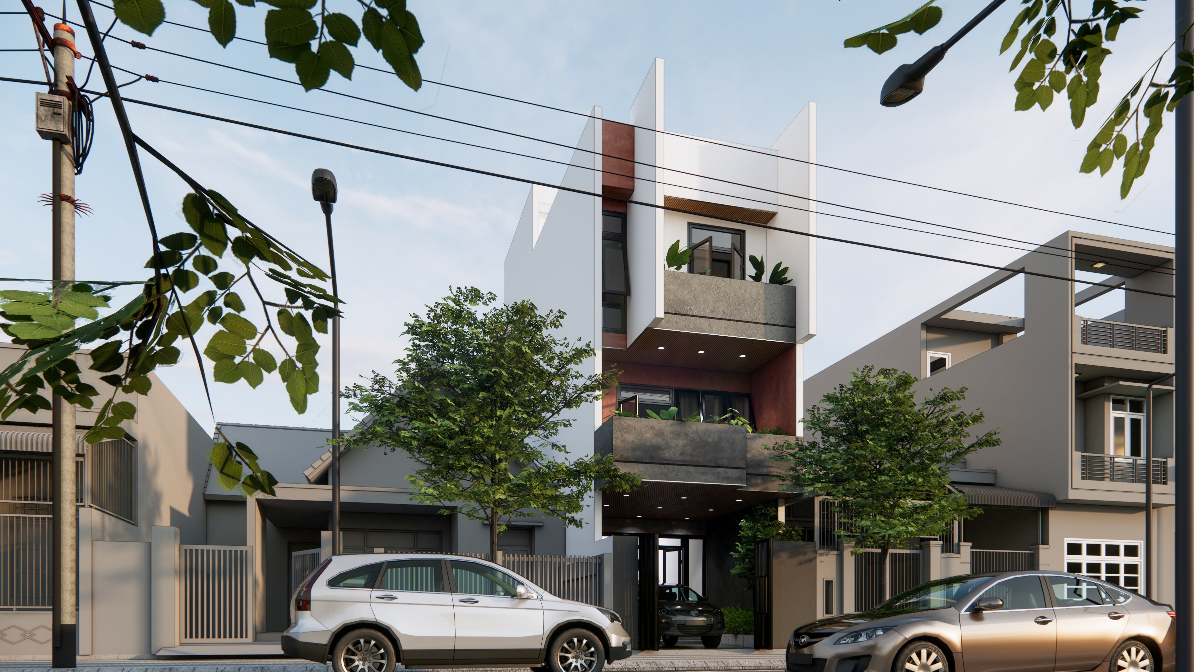 Thiết kế mặt tiền nhà phố Thuận An Thiết kế mặt tiền nhà phố Thuận An