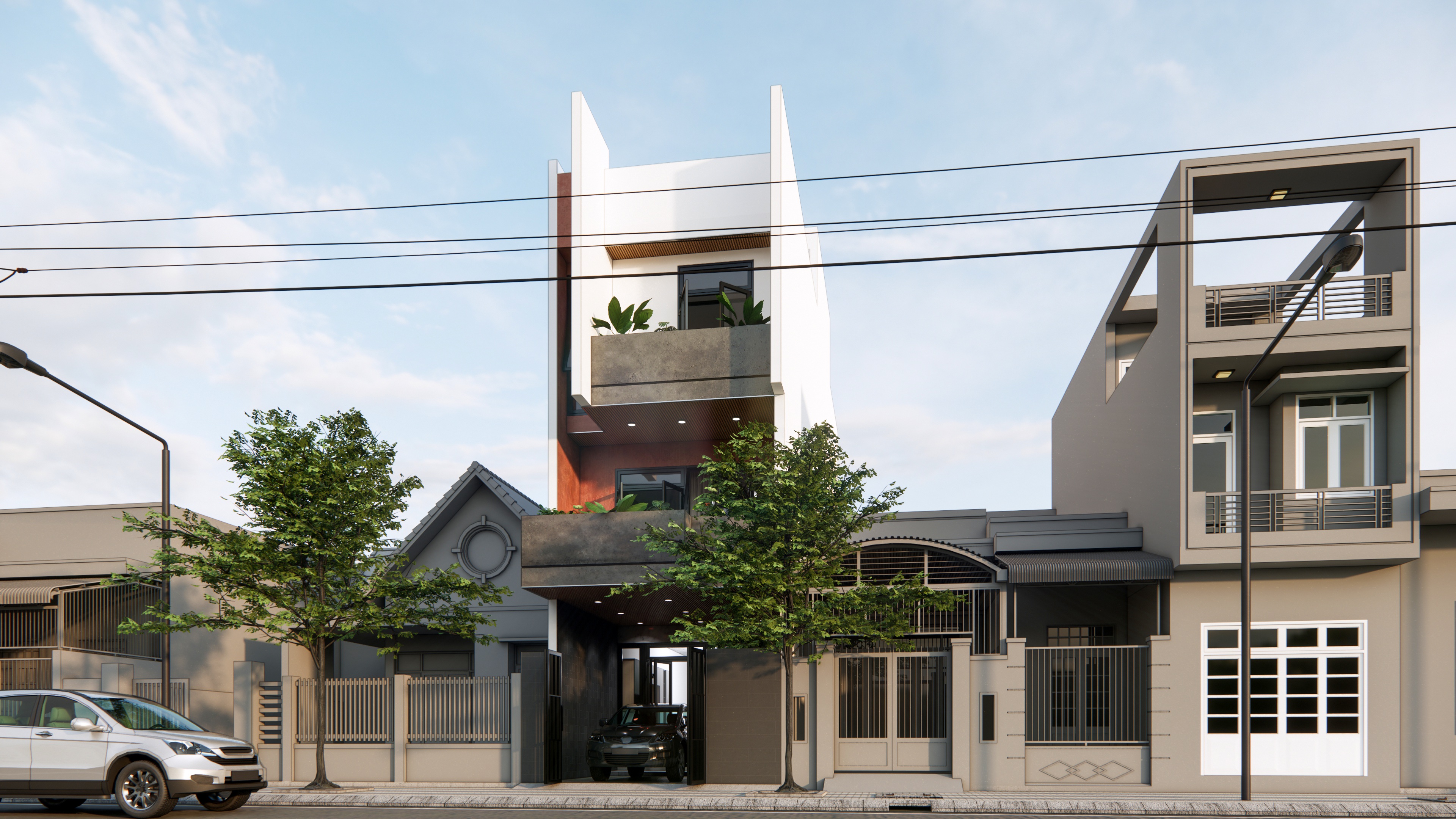 Thiết kế mặt tiền nhà phố Thuận An Thiết kế mặt tiền nhà phố Thuận An