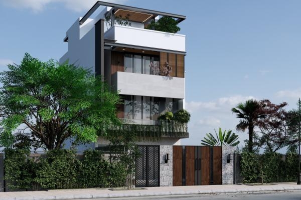Thiết kế mặt tiền nhà phố Tân Phú