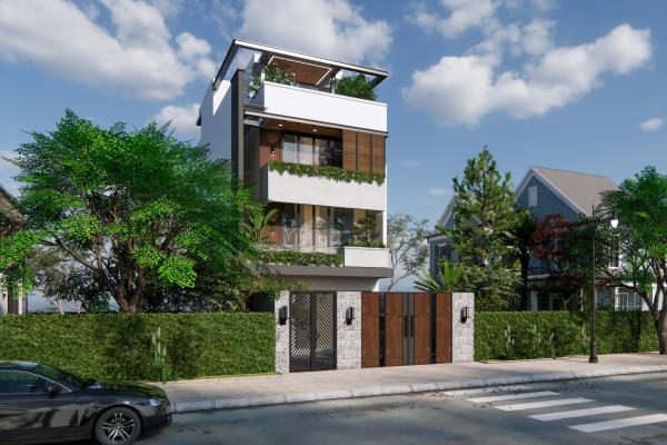 Thiết kế mặt tiền nhà phố Tân Phú