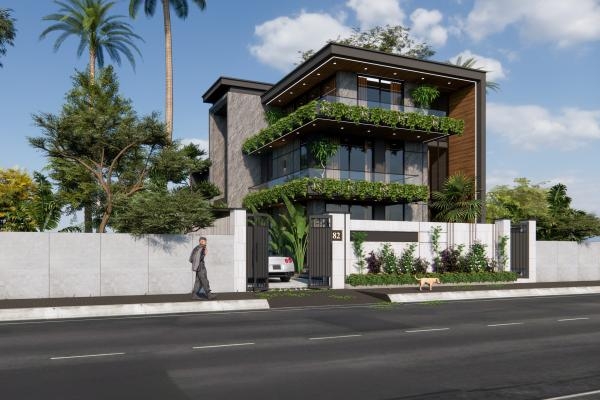 Thiết kế mặt tiền Villa