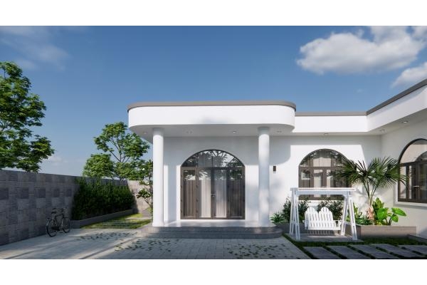 Thiết kế mặt tiền nhà cấp 4