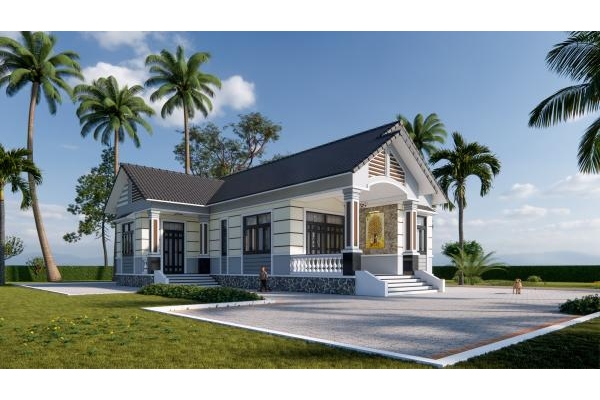 Thiết kế mặt tiền nhà cấp 4