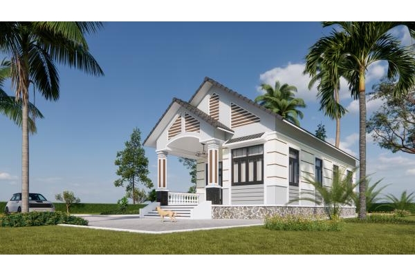 Thiết kế mặt tiền nhà cấp 4