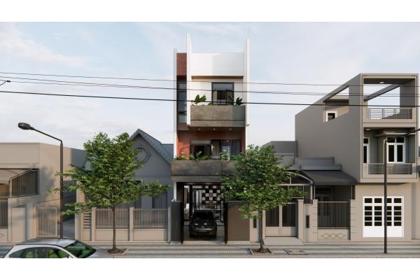Thiết kế mặt tiền nhà phố Thuận An
