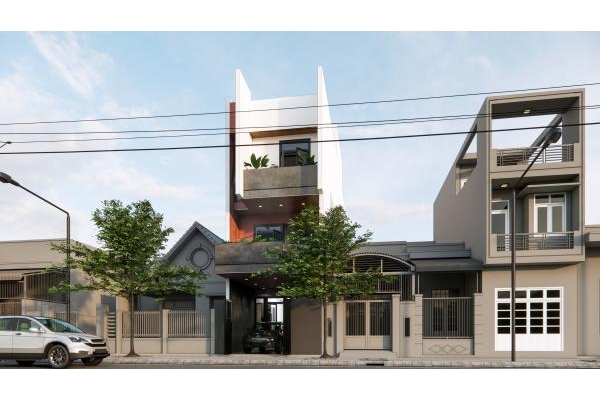 Thiết kế mặt tiền nhà phố Thuận An